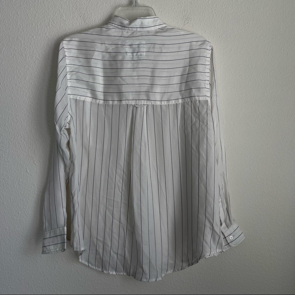 Rails Striped Cupro Button Down Long Sleeve Shirt - image 4
